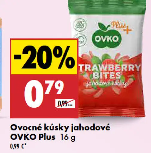 Ovocné kúsky jahodové OVKO Plus