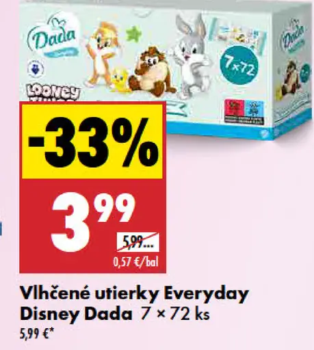Disney Dada vlhčené utierky Everyday