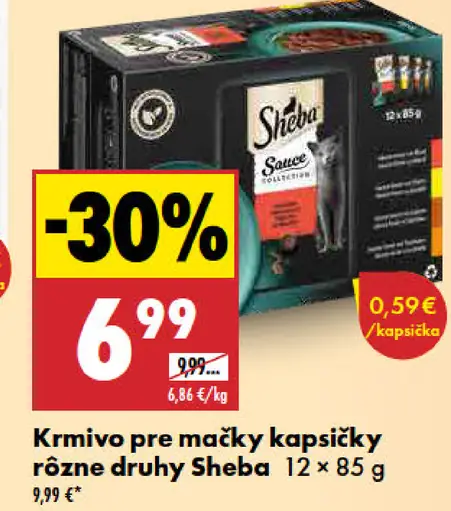 Sheba krmivo pre mačky kapsičky rôzne druhy