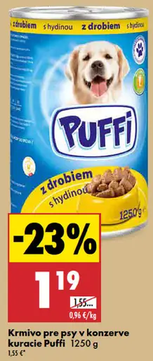 Puffi krmivo pre psy v konzerve kuracie