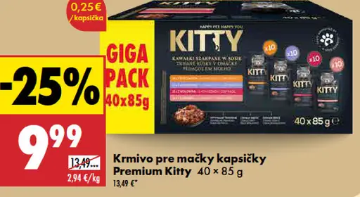 Kitty krmivo pre mačky kapsičky Premium