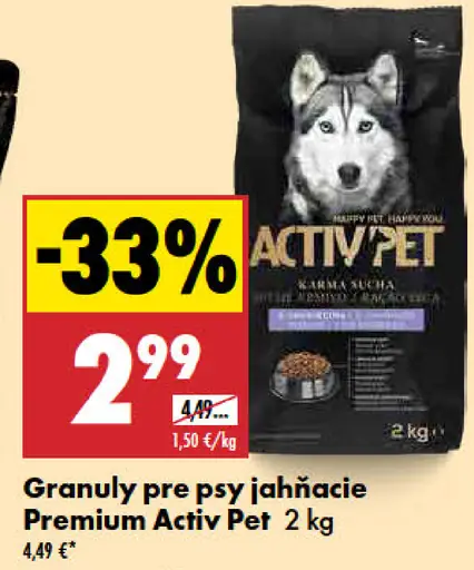 Premium Activ Pet granuly pre psy jahňacie