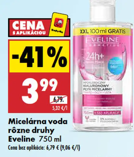 Eveline Micelárna voda rôzne druhy