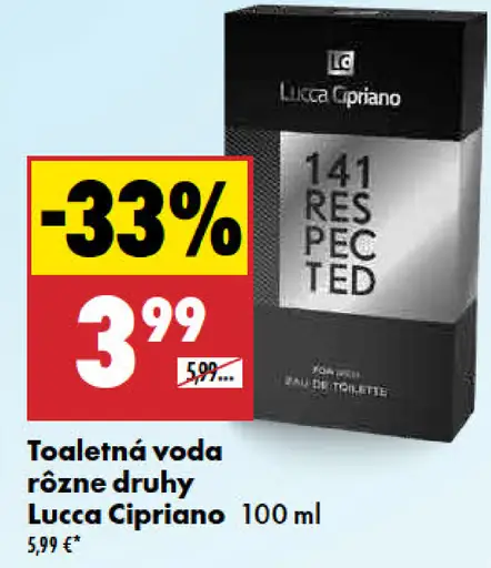 Lucca Cipriano Toaletná voda rôzne druhy