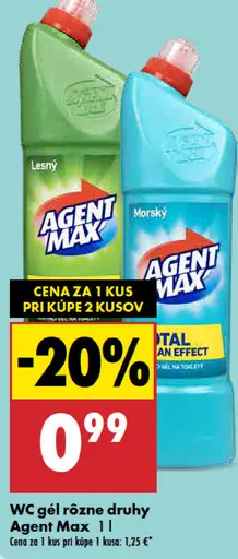 Agent Max WC gél rôzne druhy