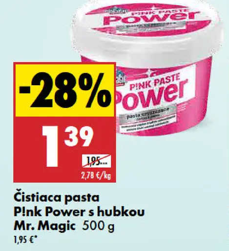 Mr. Magic Pink Power čistiaca pasta + hubka
