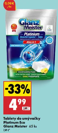 Glanz Meister Platinum Eco tablety do umývačky