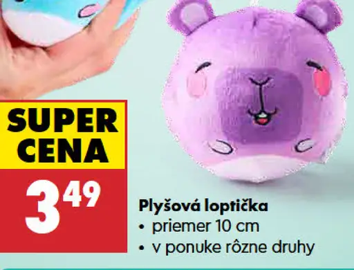 Elefun Plyšová loptička, rôzne druhy