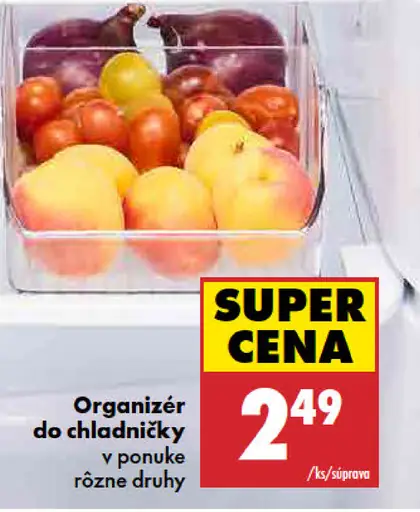 Organizér do chladničky, rôzne druhy