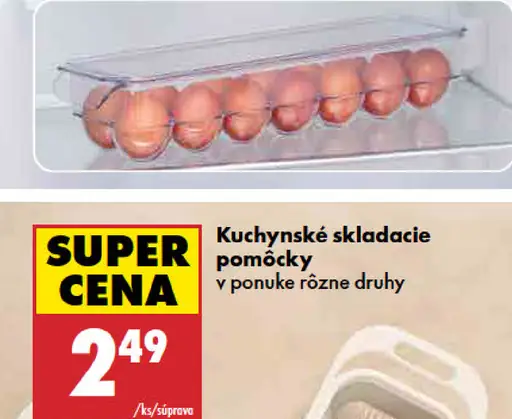 Kuchynské skladacie pomôcky, rôzne druhy