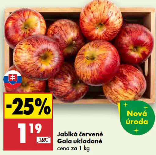 Červené jablká Gala