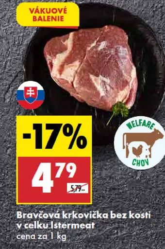 Istermeat Bravčová krkovička bez kosti v celku