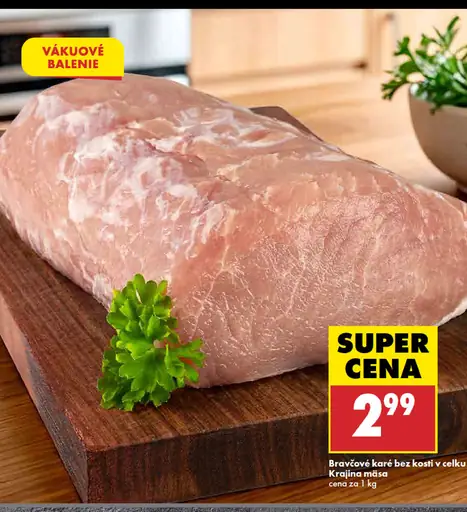 Krajina mäsa Bravčový bôčik bez kosti