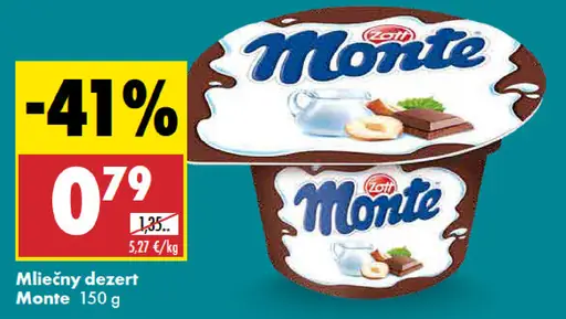 Zott Monte Maxi mliečny dezert