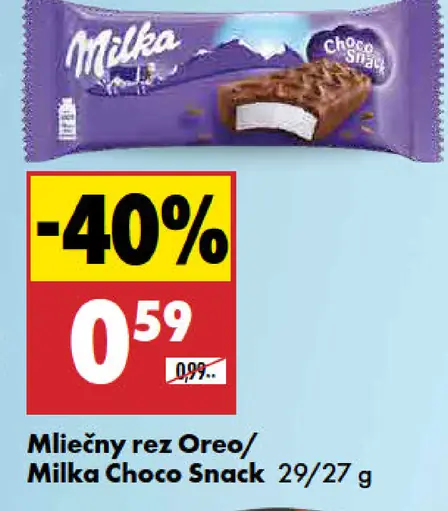 Milka Choco Snack mliečny rez