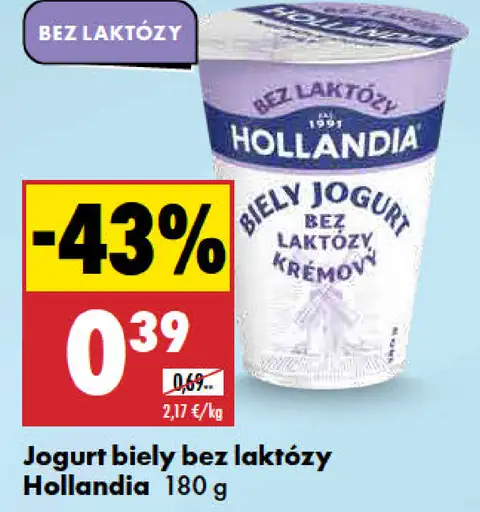 Hollandia Biely jogurt bez laktózy