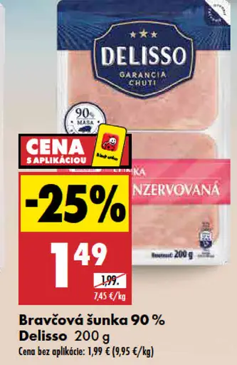 Delisso Bravčová šunka 90 %