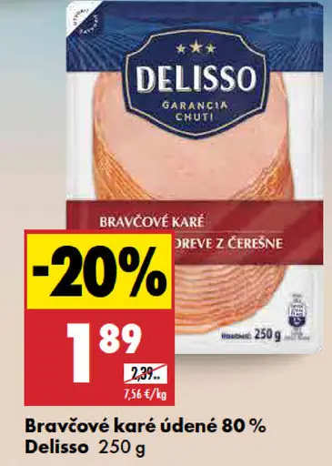 Bravčové karé údené 80 % Delisso