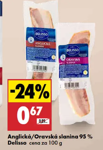 Anglická/Oravská slanina 95% Delisso