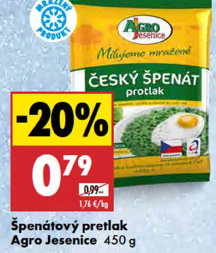 Agro Jesenice špenátový pretlak