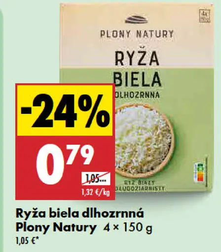 Plony Natury ryža biela dlhozrnná