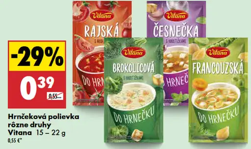 Vitana Hrnčeková polievka rôzne druhy