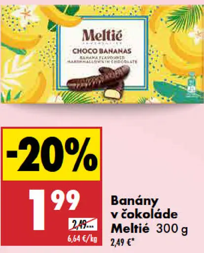 Meltíe banány v čokoláde