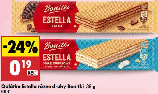 Bonitki Estella oblátka s kakaovou náplňou