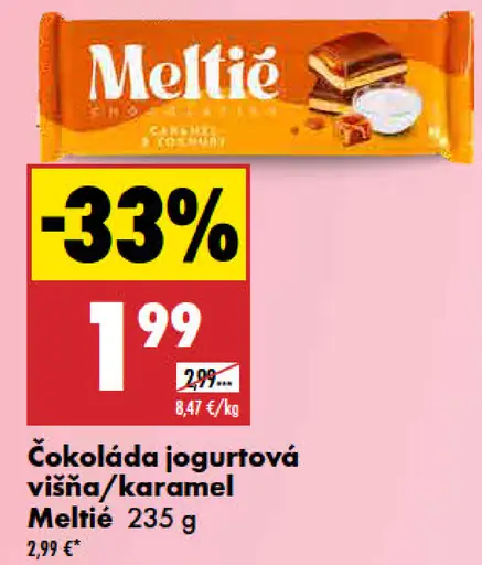 Meltié Čokoláda jogurtová višňa/karamel