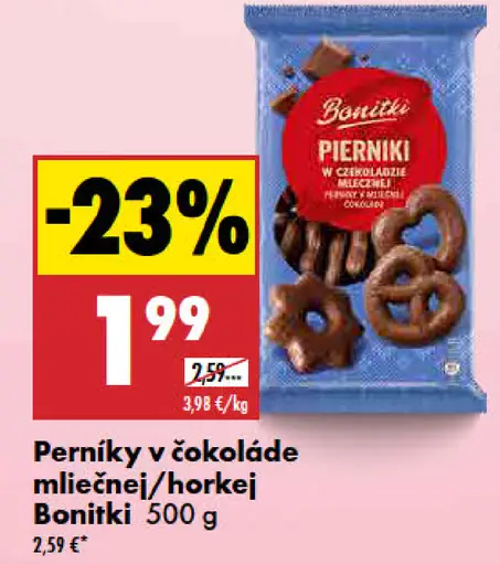 Perníky v čokoláde mliečnej Bonitki