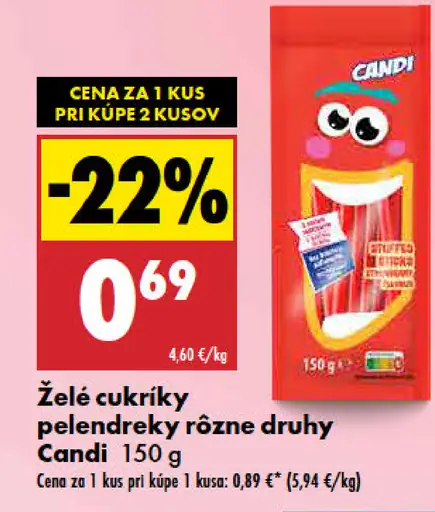 Candi Želé cukríky rôzne druhy