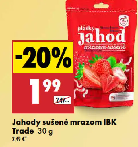 IBK Trade Jahody sušené mrazom