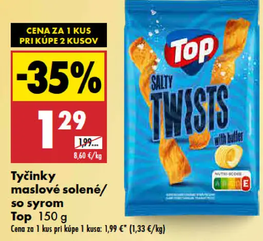 Top Tyčinky maslové so syrom
