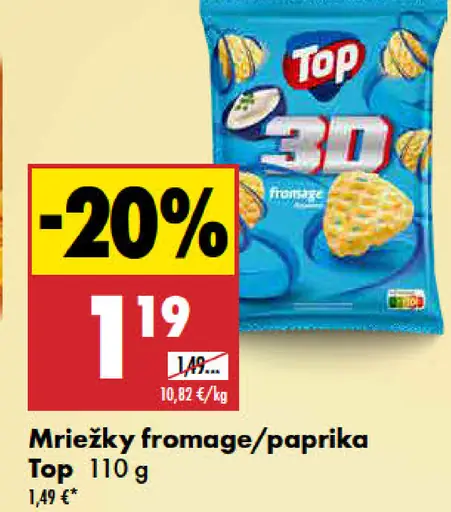 Top Mriežky fromage/paprika