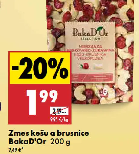 Baka'DOr zmes kešu a brusníc