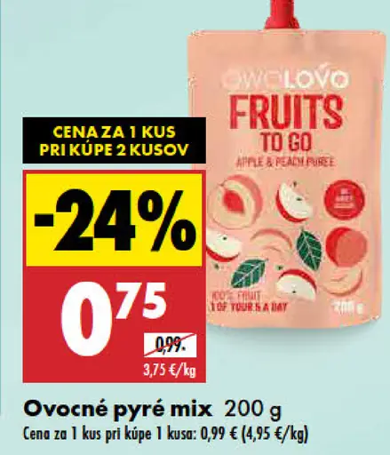 Lövo ovocné pyré mix