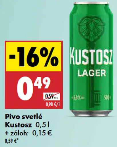 Kusfosz Lager svetlé pivo