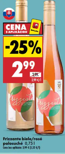 Frizzante víno biele polosuché
