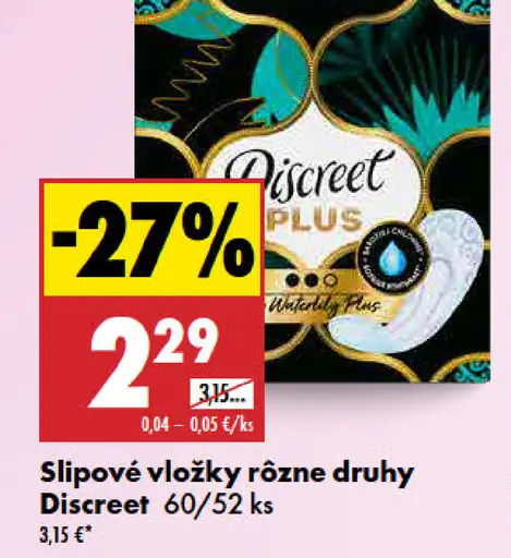 Discreet Slipové vložky rôzne druhy
