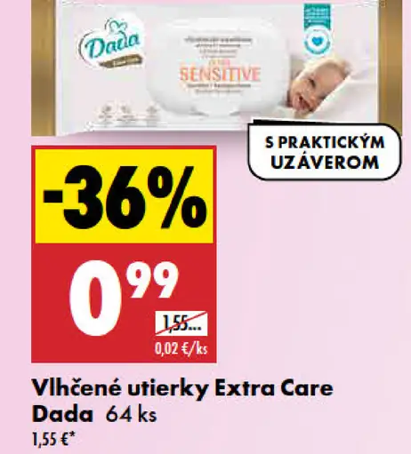 Dada Vlhčené utierky Extra Care