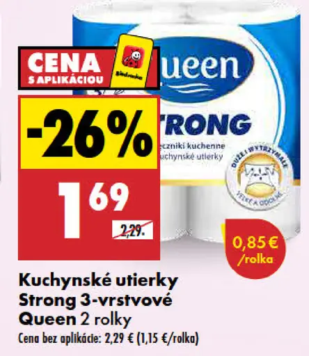 Queen Strong kuchynská utierka 3-vrstvová