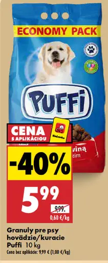 Puffi granuly pre psy, hovädzie a kura