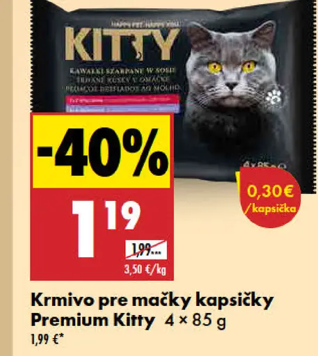 Kitty Premium krmivo pre mačky v kapsičkách