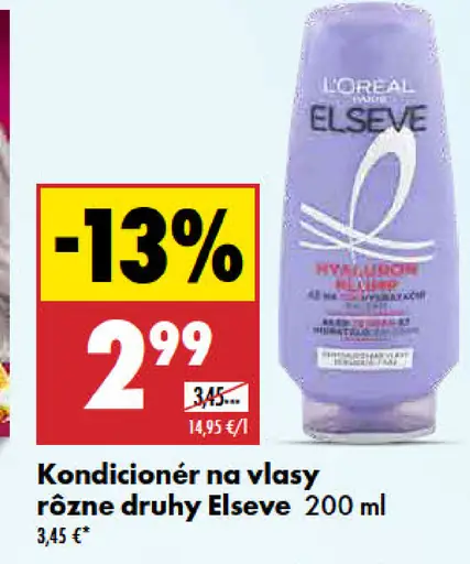 Elseve šampón na vlasy rôzne druhy
