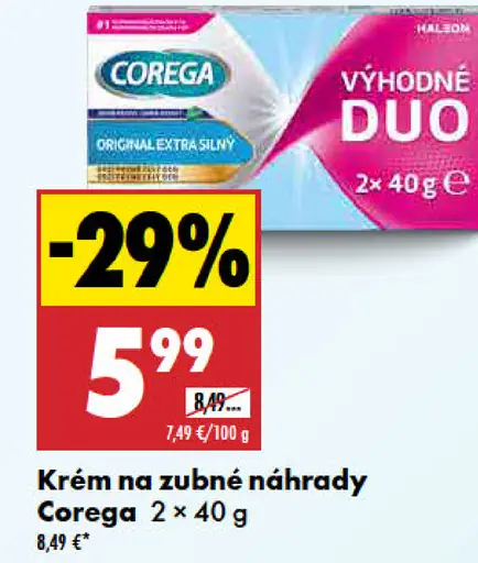 Corega Krém na zubné náhrady
