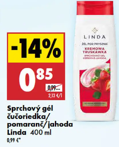Linda sprchový gél jahoda