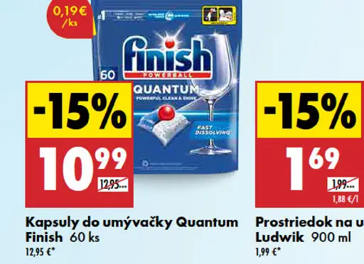 Finish kapsuly do umývačky Quantum
