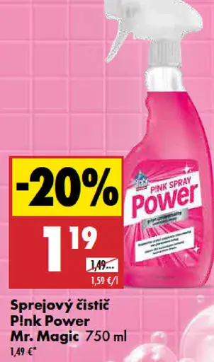 Pink Power Mr. Magic sprejový čistič