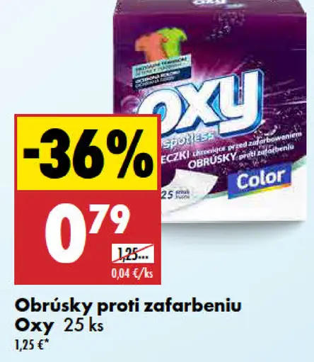 Obrúsky proti zafarbeniu OXY
