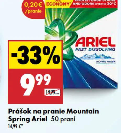 Ariel Prášok na pranie Mountain Spring